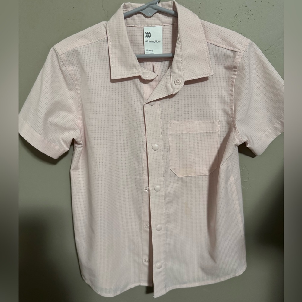 All in Motion Light Pink Checkered Shirt
